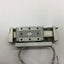 Used SMC MXP10-20 Pneumatic Slide Table, Stroke: 20mm, Bore: 10mm, 2x D-M9P Sensors