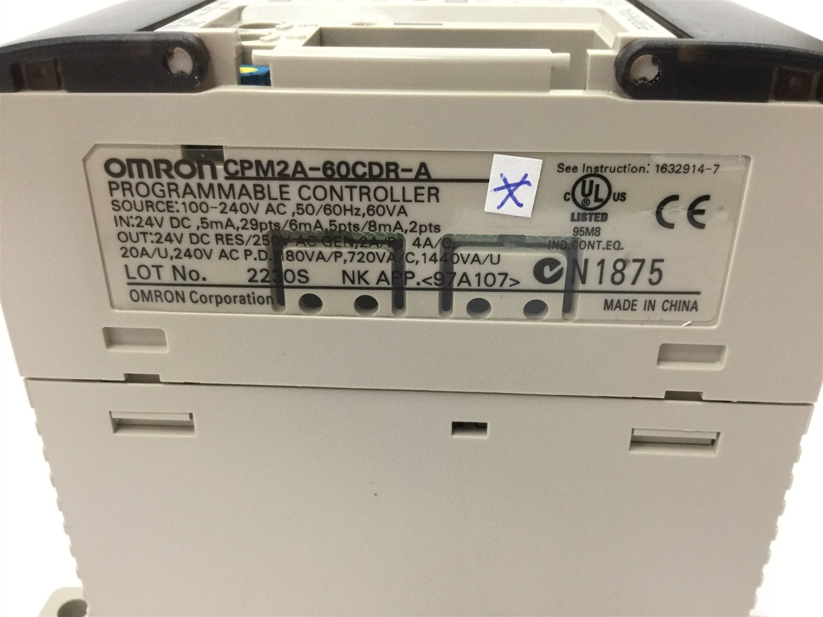 オムロン ＣＰＭ−２Ａ CPM2A-40CDT-D | Omron | CPM2A Micro Programmable Controller