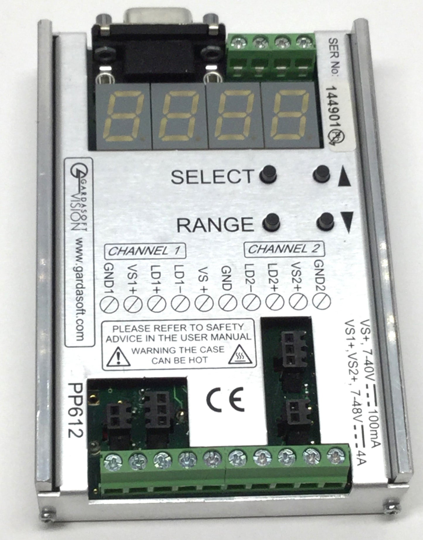 Used Gardasoft Vision PP612 LED Strobe Controller 10A, 2-Channel, RS232 Interface