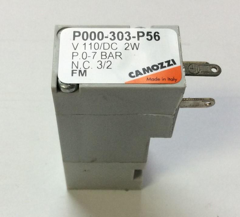 Used Lot of 3 Camozzi P000-303-P56 Mini-Solenoid Valves 3/2-Way NC 0-7 Bar, 110VDC FM