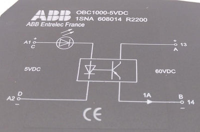 Used ABB Entrelec France OBC1000-5VDC 1SNA 608014 R2200 Optocoupler Module Input 5VDC