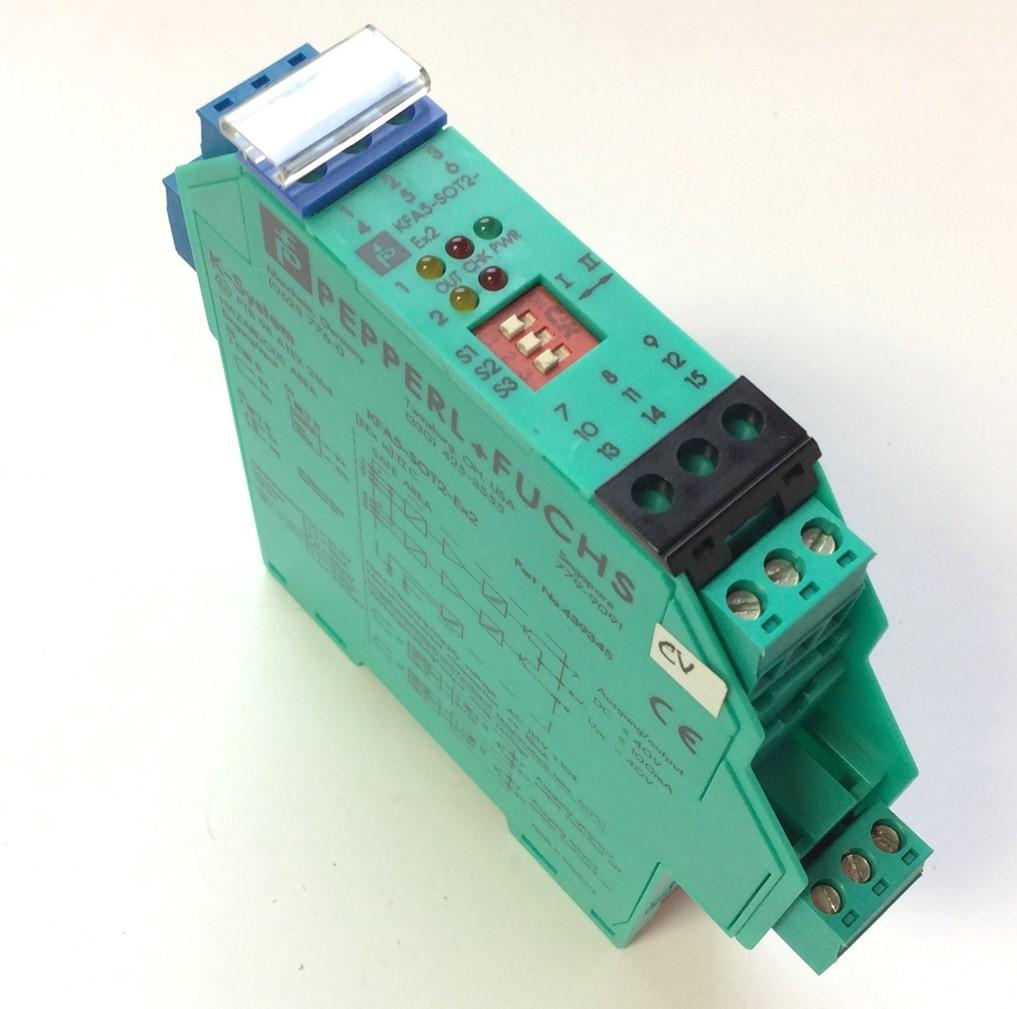 Used Pepperl+Fuchs KFA5-SOT2-Ex2 Switch Amplifier 115VAC Supply, 2-Channel, 40VDC Out