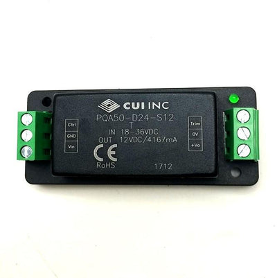 New CUI Inc. PQA50-D24-S12-T DC to DC Converter Input: 18-36VDC Output: 12VDC 4167mA