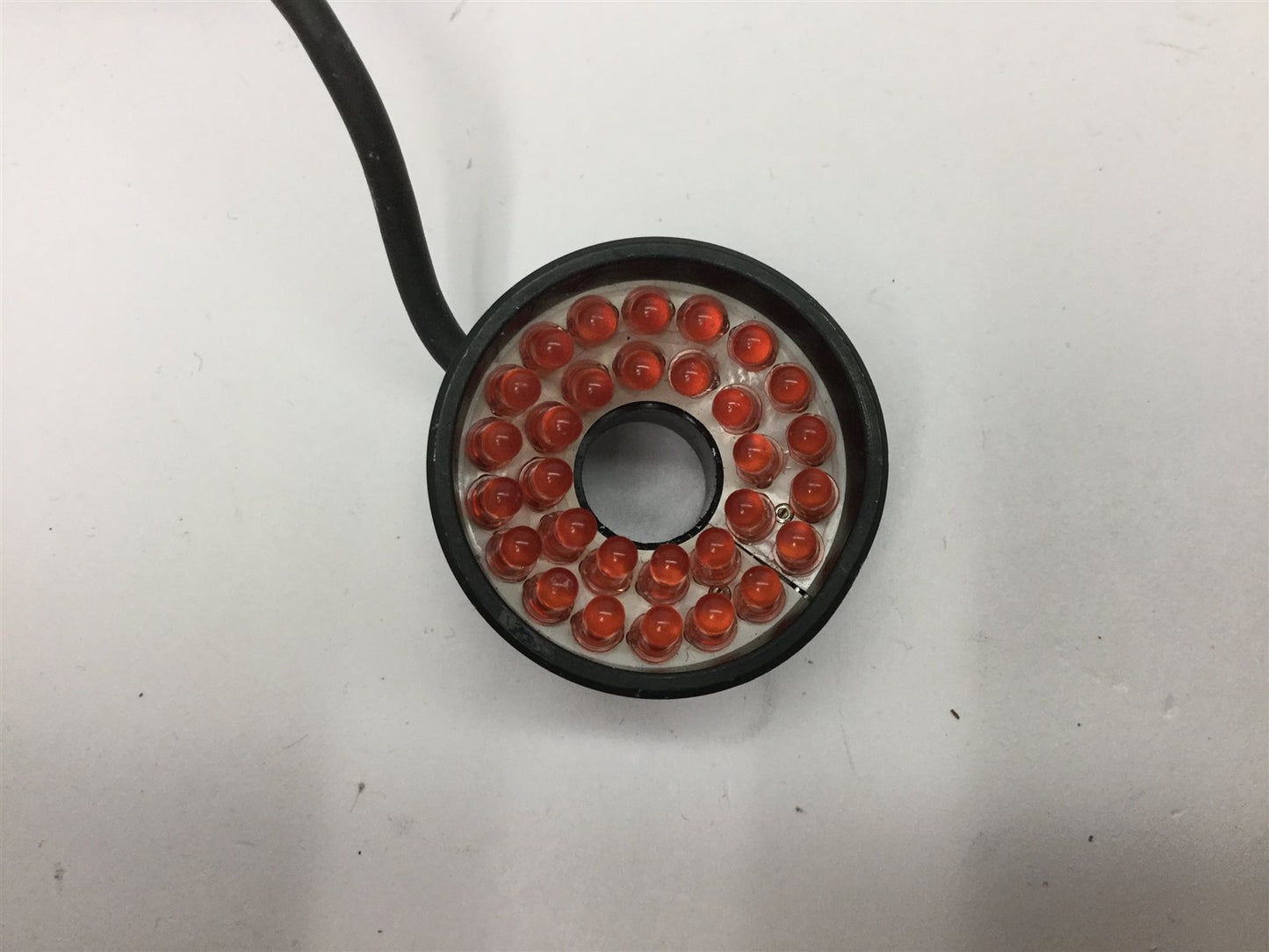Used CCS Inc LDR2-32RD LED Ring Light, Color: Red, ID: 10mm, Power: 12VDC 1.5W