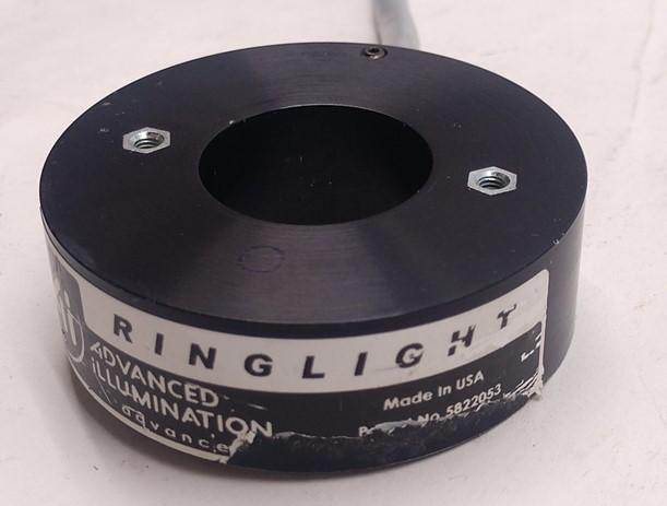 Used Advanced Illumination RL2316 LED Bright Field Ring Light Source, Red, 24VDC