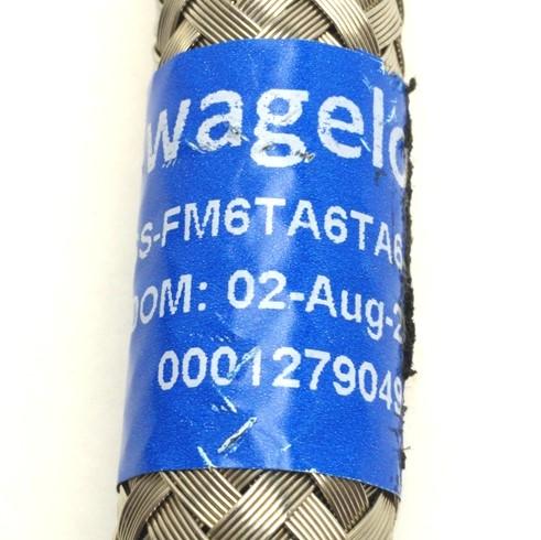 Used Swagelok SS-FM6TA6TA6-120 ?" Convoluted Hose ?" Tube to ?" A-LOK SS Braid 12'
