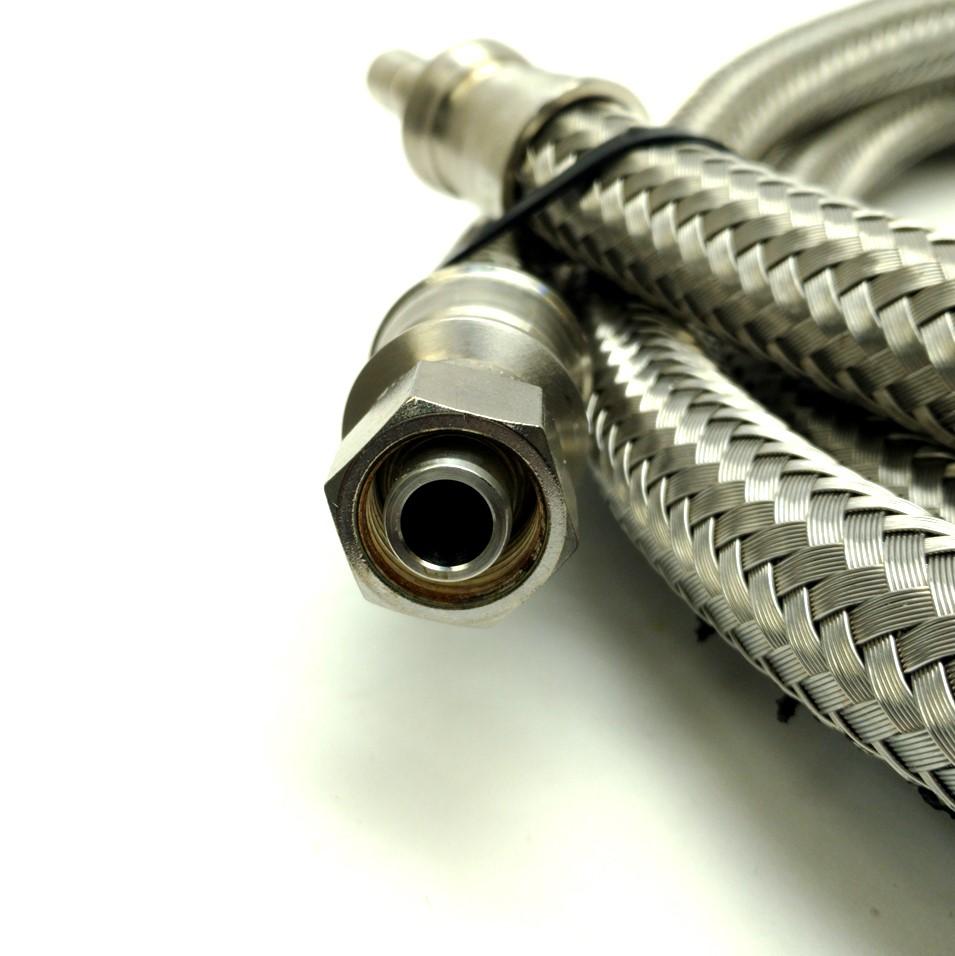 Used Swagelok SS-FM6TA6TA6-120 ?" Convoluted Hose ?" Tube to ?" A-LOK SS Braid 12'