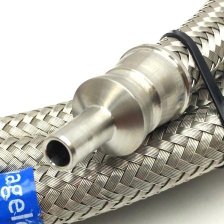 Used Swagelok SS-FM6TA6TA6-120 ?" Convoluted Hose ?" Tube to ?" A-LOK SS Braid 12'