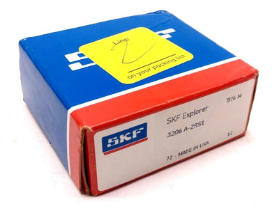 New SKF Explorer 3206 A-2RS1 Double Row Angular Contact Bearing, 30mm Bore, 62mm OD