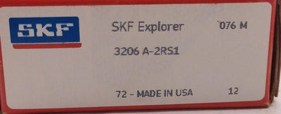 New SKF Explorer 3206 A-2RS1 Double Row Angular Contact Bearing, 30mm Bore, 62mm OD