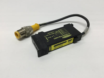 Used Banner D12E2N6FPQ6 54663 Glass Fiber Optic Sensor 10-30VDC NPN, 500æs Response