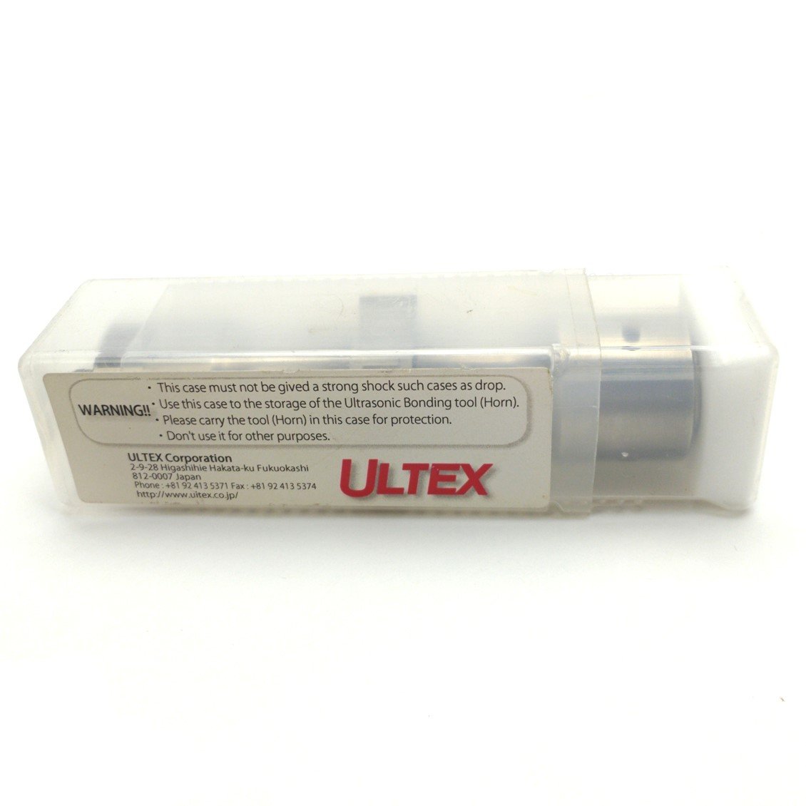 Used Ultex HR-4M0116-02 Ultrasonic Bonding Horn, M8-1.25 Thread, 130 x 35 x 35mm