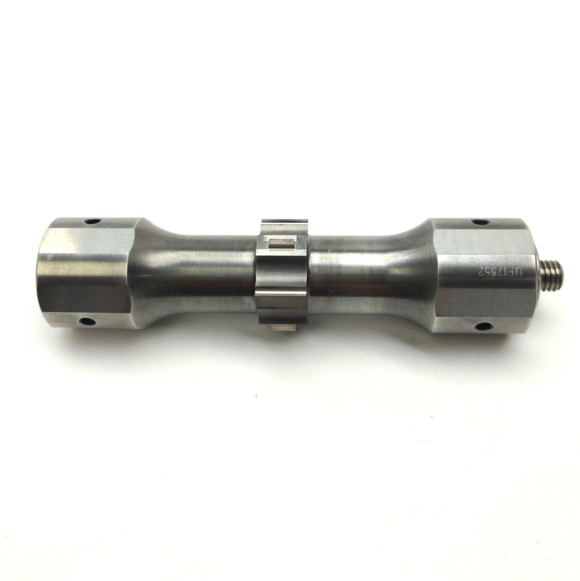 Used Ultex HR-4M0119-01 Ultrasonic Bonding Horn 6 Ends M8-1.25 Thread 130 x 35 x 35mm