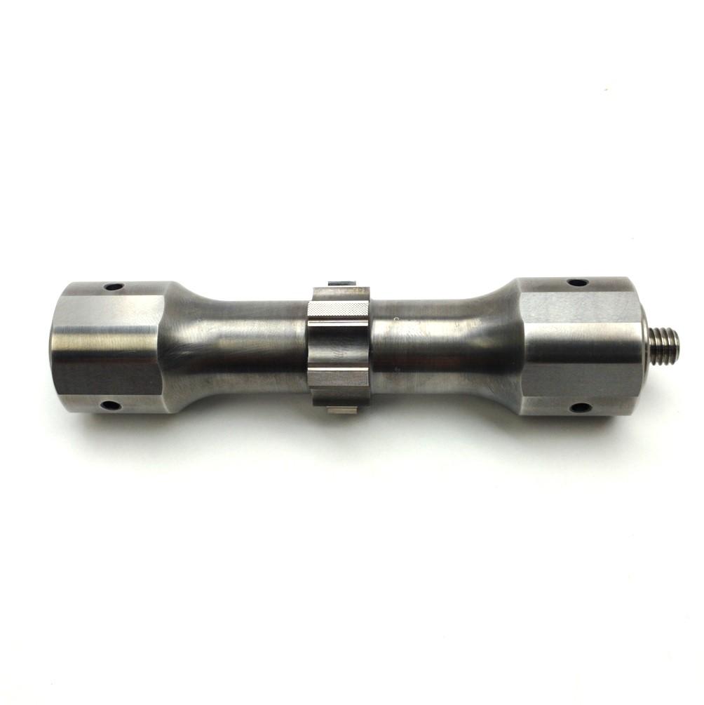 Used Ultex HR-4M0119-01 Ultrasonic Bonding Horn 6 Ends M8-1.25 Thread 130 x 35 x 35mm