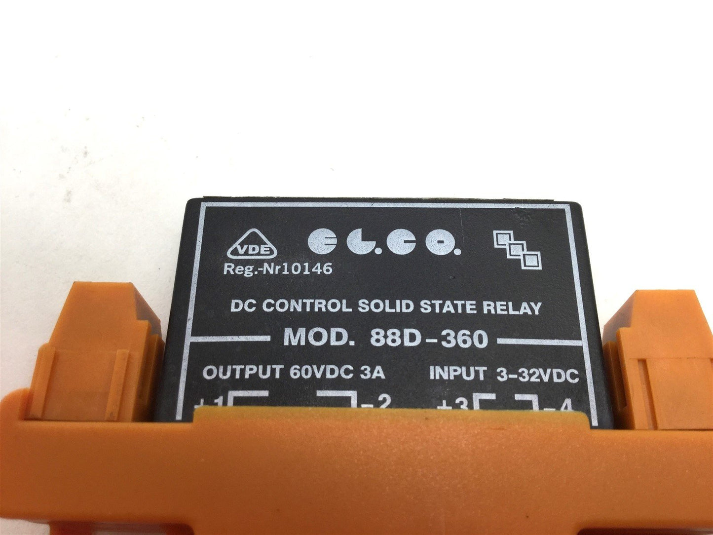 Used Weidmuller 88D-360 Solid State Relay, Output: 60VDC 3A, Input: 3-32VDC