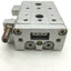 Used SMC MXQ8-20AS Guided Cylinder Slide Table, Pressure: 0.15~0.7MPa, Stroke: 20mm