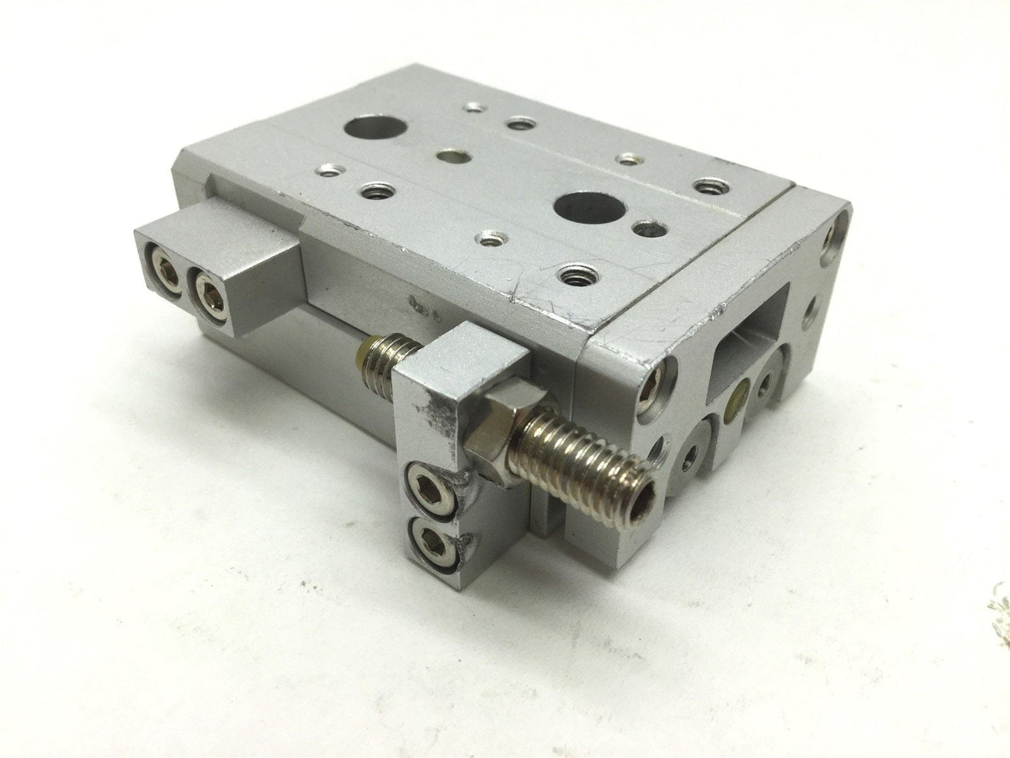 Used SMC MXQ8-20AS Guided Cylinder Slide Table, Pressure: 0.15~0.7MPa, Stroke: 20mm