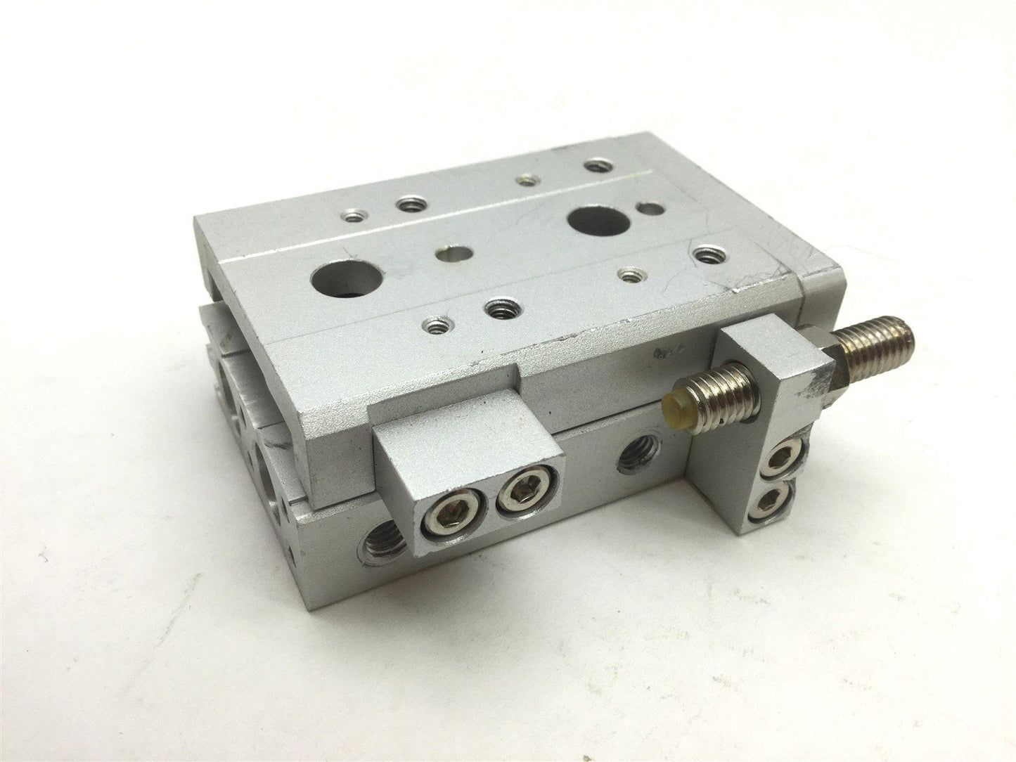 Used SMC MXQ8-20AS Guided Cylinder Slide Table, Pressure: 0.15~0.7MPa, Stroke: 20mm