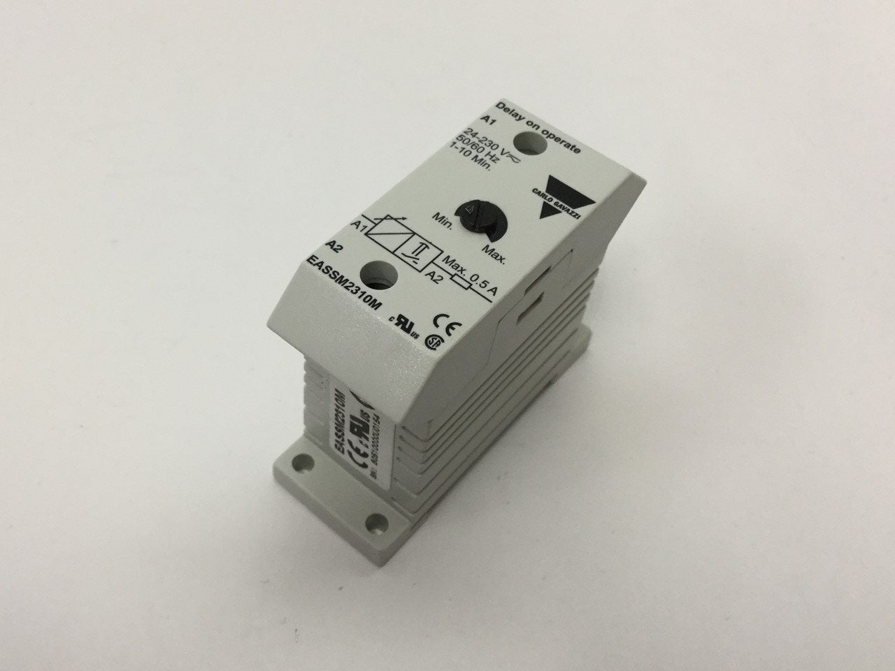 Used Carlo Gavazzi EASSM2310M On-Delay Timer Relay, Range: 1-10min, 24-230VAC/DC