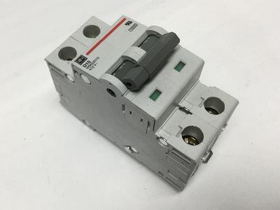 Used Cutler Hammer WMS2D10 2-Pole Miniature Circuit Breaker, 10A, 277/480VAC, D-Curve