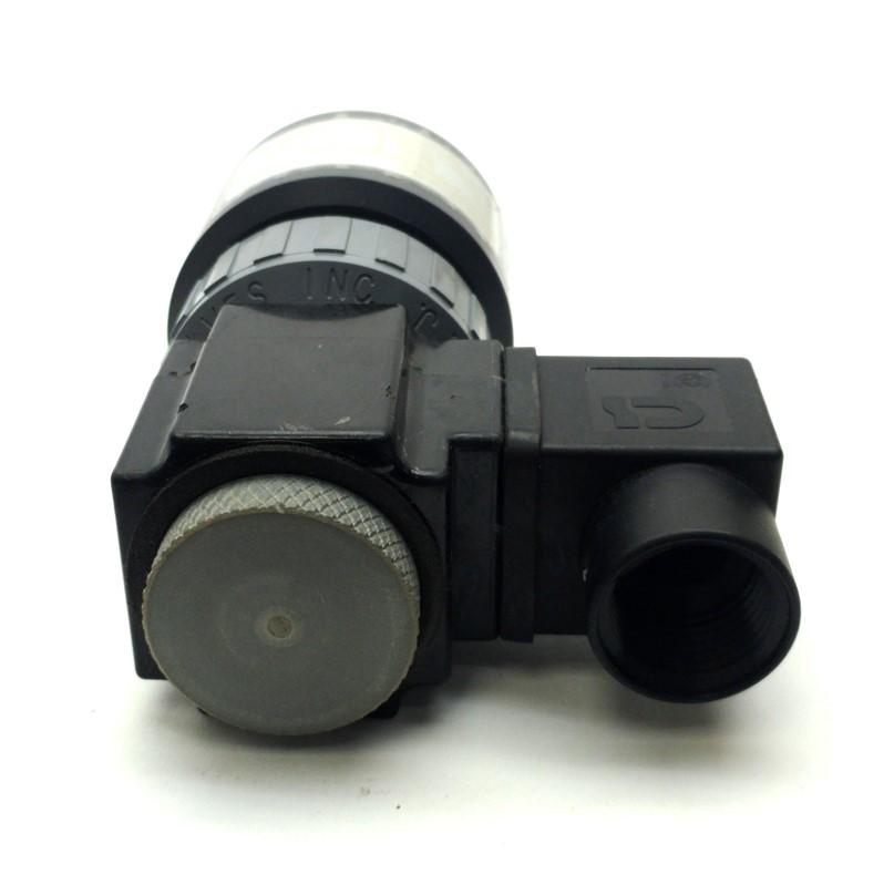 Used Plast-O-Matic EAST2V8W11-PV 2-Way Solenoid Valve, NC, 70PSI, 1/4"NPT, 120VAC