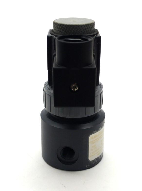 Used Plast-O-Matic EAST2V8W11-PV 2-Way Solenoid Valve, NC, 70PSI, 1/4"NPT, 120VAC