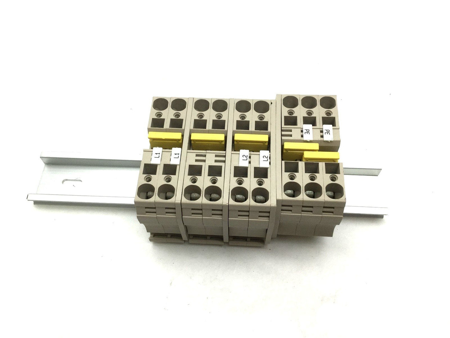 Used Lot of 9 Weidmuller 1746750000 Feed Through Terminal Blocks, ZDU 10 1000V 57 A