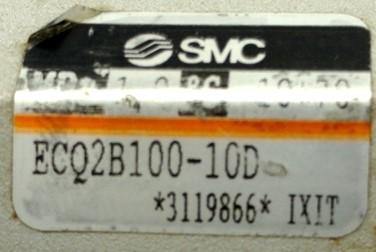 Used SMC ECQ2B100-10D Double Acting Compact Cylinder 10mm Stroke 100mm Bore 3/8"NPT