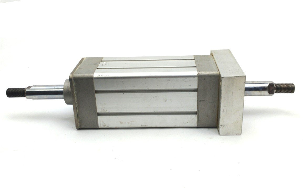 Used SMC CP95SDB100-125W Double Rod Cylinder 125mm Stroke 100mm Bore 145PSI 3/8"NPT