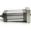 Used SMC CP95SDB100-125W Double Rod Cylinder 125mm Stroke 100mm Bore 145PSI 3/8"NPT
