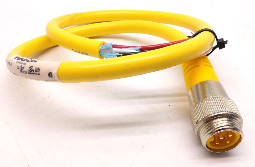 Used Turck RKF 46-0.3M 4 Wire Minifast Receptacle w/RSM RKM 46-1M U2283-19 Cordset