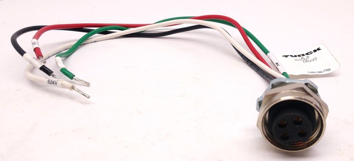 Used Turck RKF 46-0.3M 4 Wire Minifast Receptacle w/RSM RKM 46-1M U2283-19 Cordset