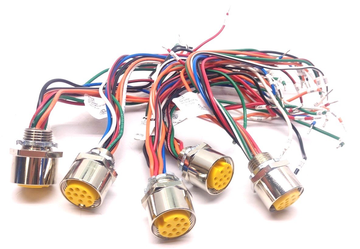 Used Lot Of 5 Turck US-06877/RXF 106-0.3M/14.5/NPT W/LN Receptacle Cable 10Pin Female