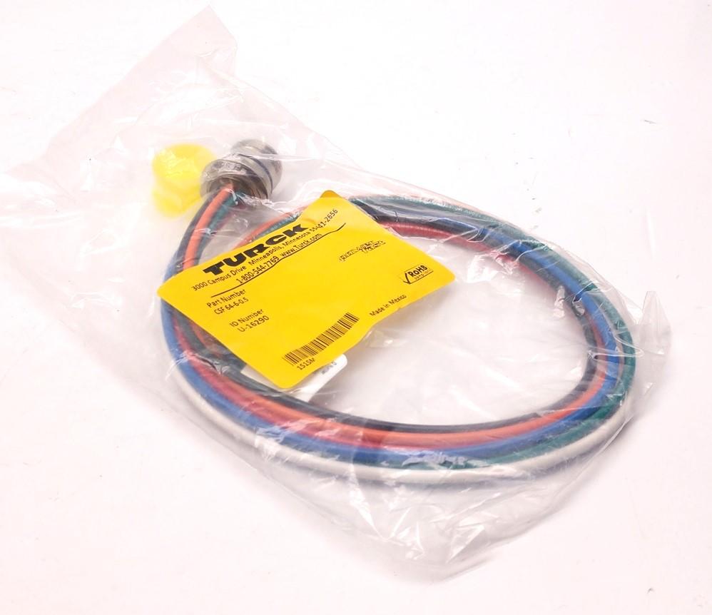 New Turck U-16290/CSF 64-6-0.5 Powerfast Male Receptacle, Flying Leads, 6 Pin