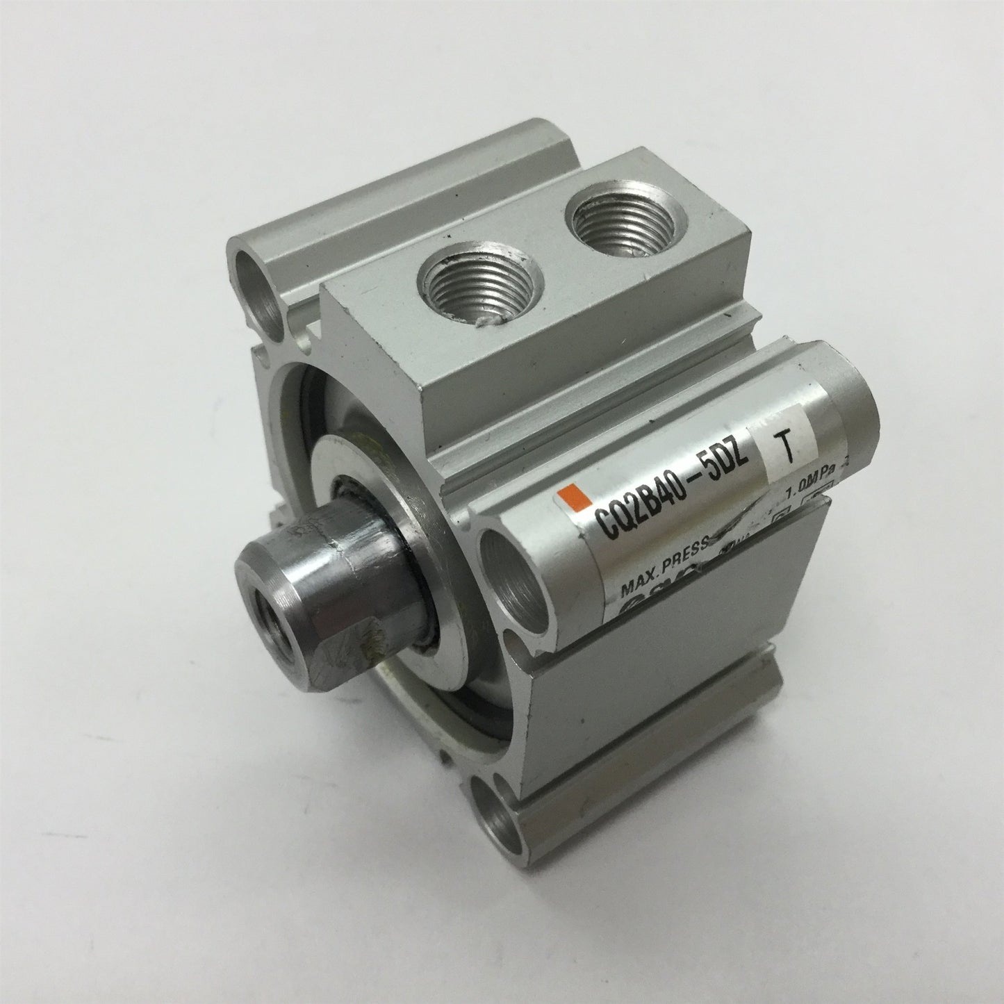 Used SMC CQ2B40-5DZ Compact Cylinder, Stroke: 5mm, Bore: 40mm, Pressure: 1.0MPa Max