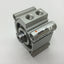 Used SMC CQ2B40-5DZ Compact Cylinder, Stroke: 5mm, Bore: 40mm, Pressure: 1.0MPa Max