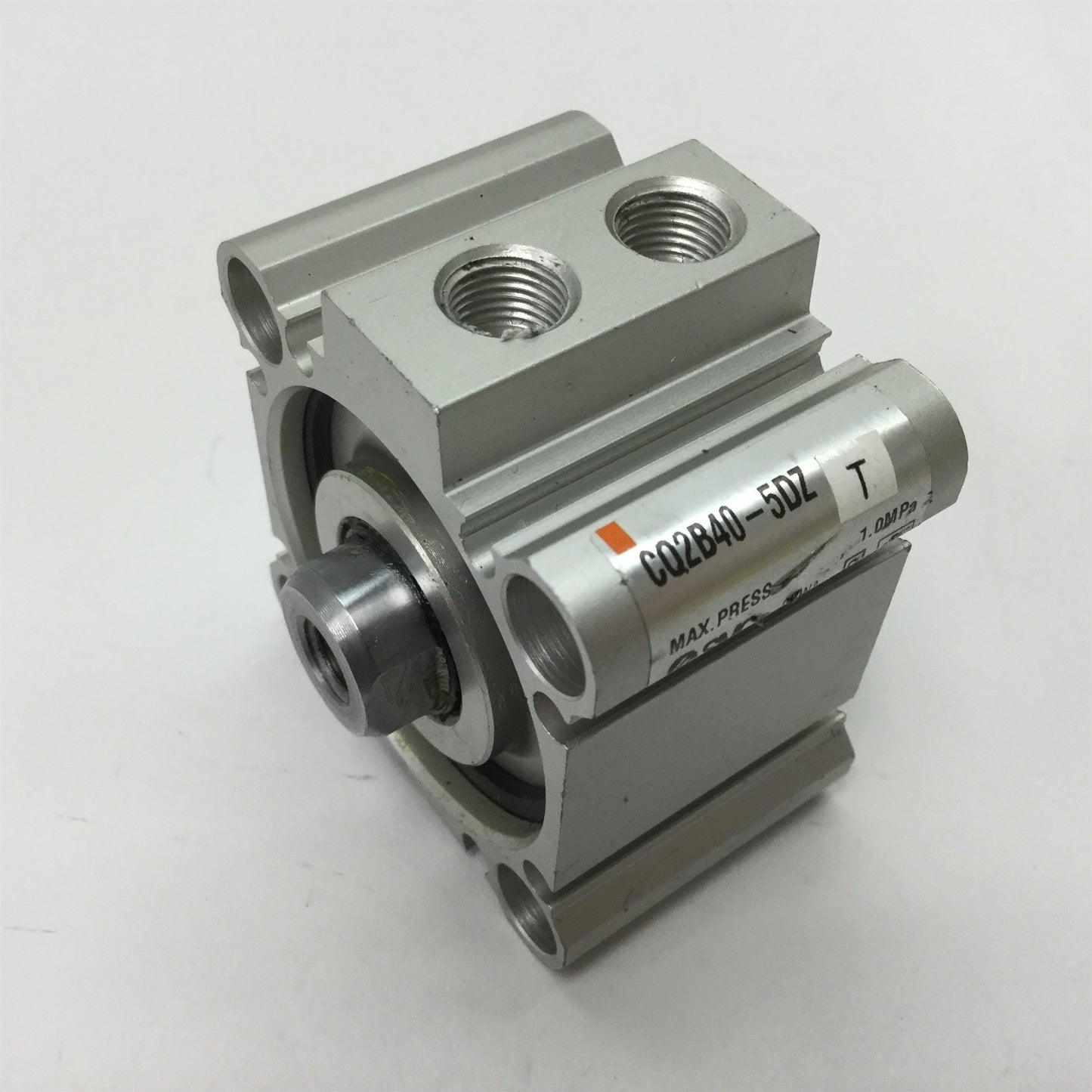 Used SMC CQ2B40-5DZ Compact Cylinder, Stroke: 5mm, Bore: 40mm, Pressure: 1.0MPa Max