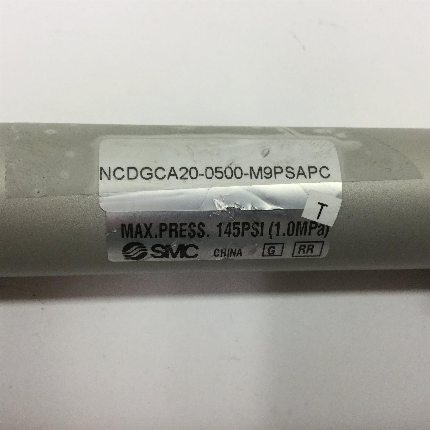 Used SMC NCDGCA20-0500-M9PSAPC Pneumatic Cylinder, Bore: 3/4", Stroke: 5", 10-32