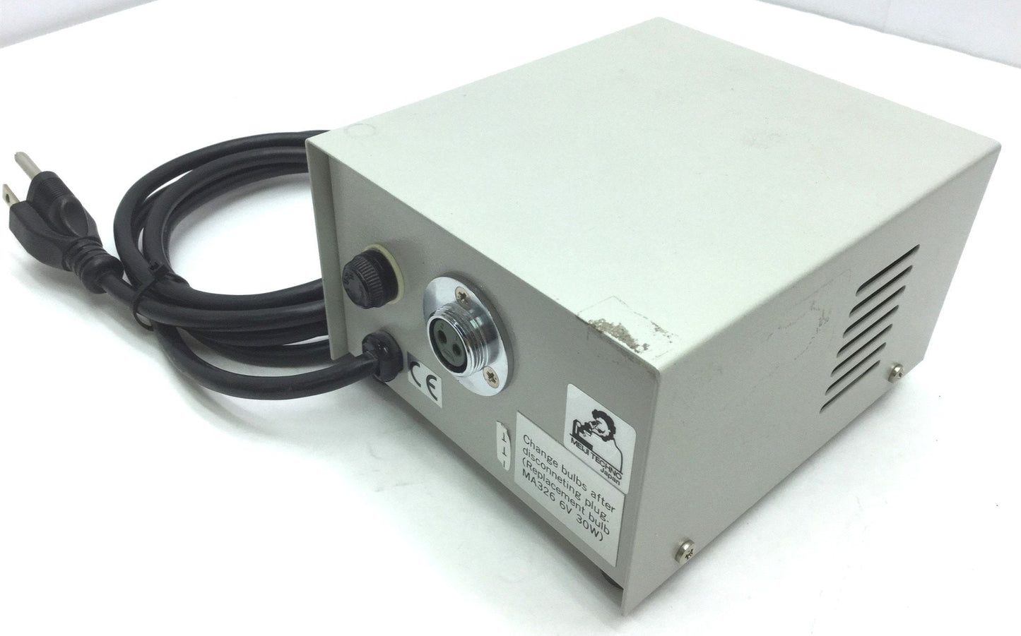 Used Meiji Techno MA651 Coaxial Vertical Illuminator Power Supply MA326 6V 30W Bulb