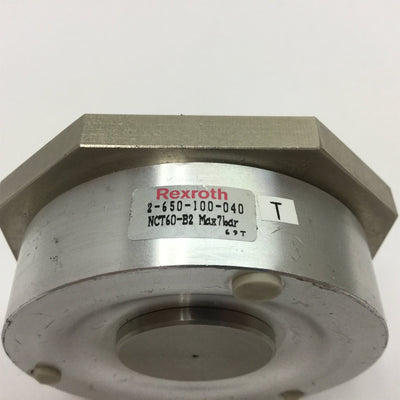 Used Rexroth 2-650-100-040 Non-Contact Transfer Unit, Ports: M5 x 0.8, W/ Mount Plate