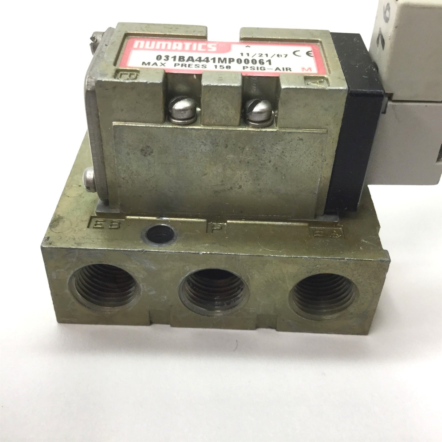 Used Numatics 031BA441MP00061 Solenoid Valve, 2-Position 5-Port, Pressure: 150psi