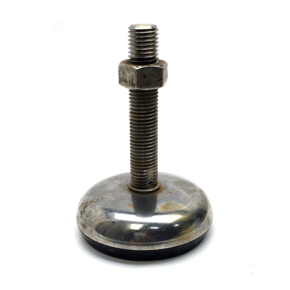 Used Vibration-Damping Swivel Leveling Foot SS 1,000lbs 4" ½-10 Thread Ø3 13/16" Foot