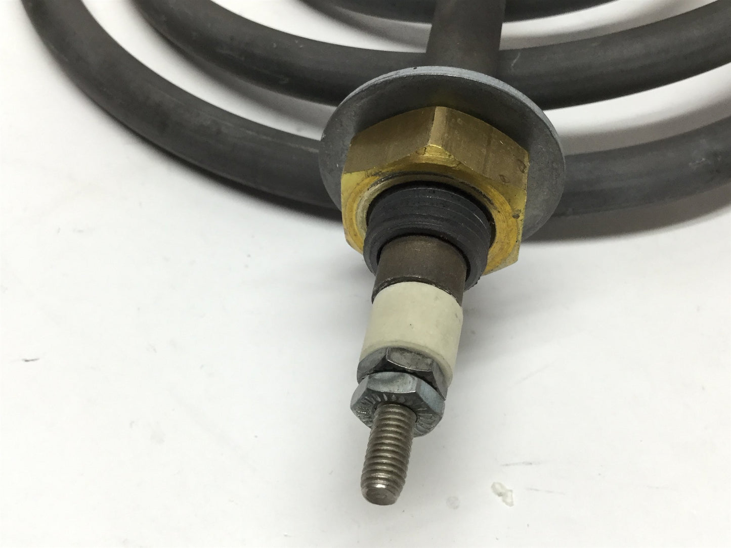 Used Watlow R3A23 Coiled Heater Element, 2000W 230VAC, 0.430" Tube, 8" Diameter