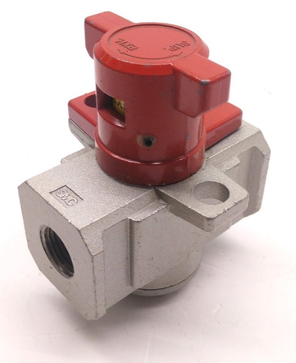 Used SMC NVHS4500-N03-X116 Ball Valve Lock Out, Pressure: 0.1-1 MPa, Ports: 3/8" NPT