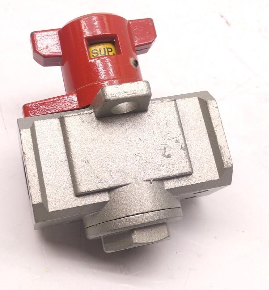 Used SMC NVHS4500-N03-X116 Ball Valve Lock Out, Pressure: 0.1-1 MPa, Ports: 3/8" NPT