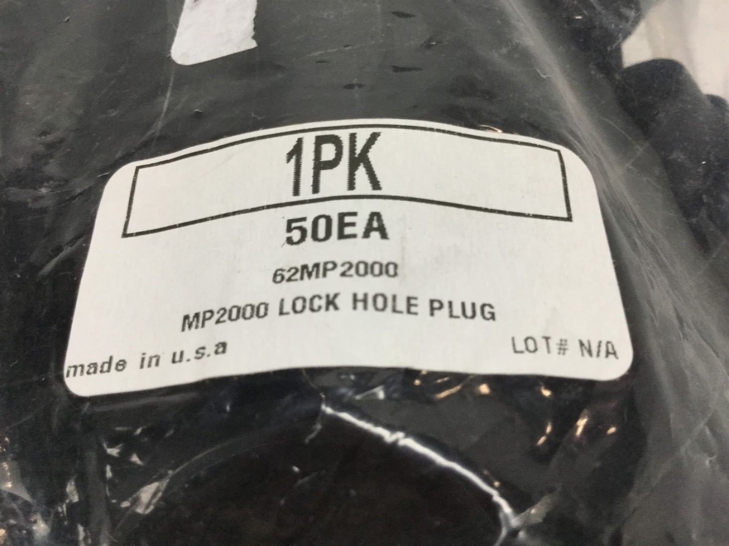 New – Open box Lot of 49 Microplastics 62MP2000 Lock Hole Plugs 2" Black Heat Stabilized Nylon