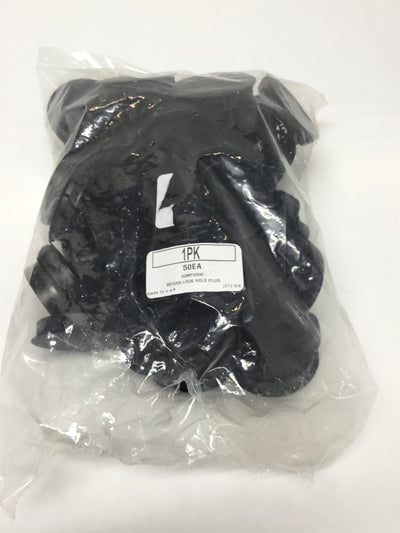 New – Open box Lot of 49 Microplastics 62MP2000 Lock Hole Plugs 2" Black Heat Stabilized Nylon