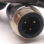 Used Turck GSDMGKDM32-1M/U-25532 3x12 AWG Black TPE Cable 3 Pole to 3 Pole F Straight