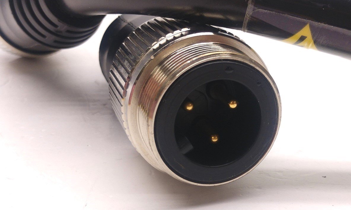 Used Turck GSDMGKDM32-1M/U-25532 3x12 AWG Black TPE Cable 3 Pole to 3 Pole F Straight
