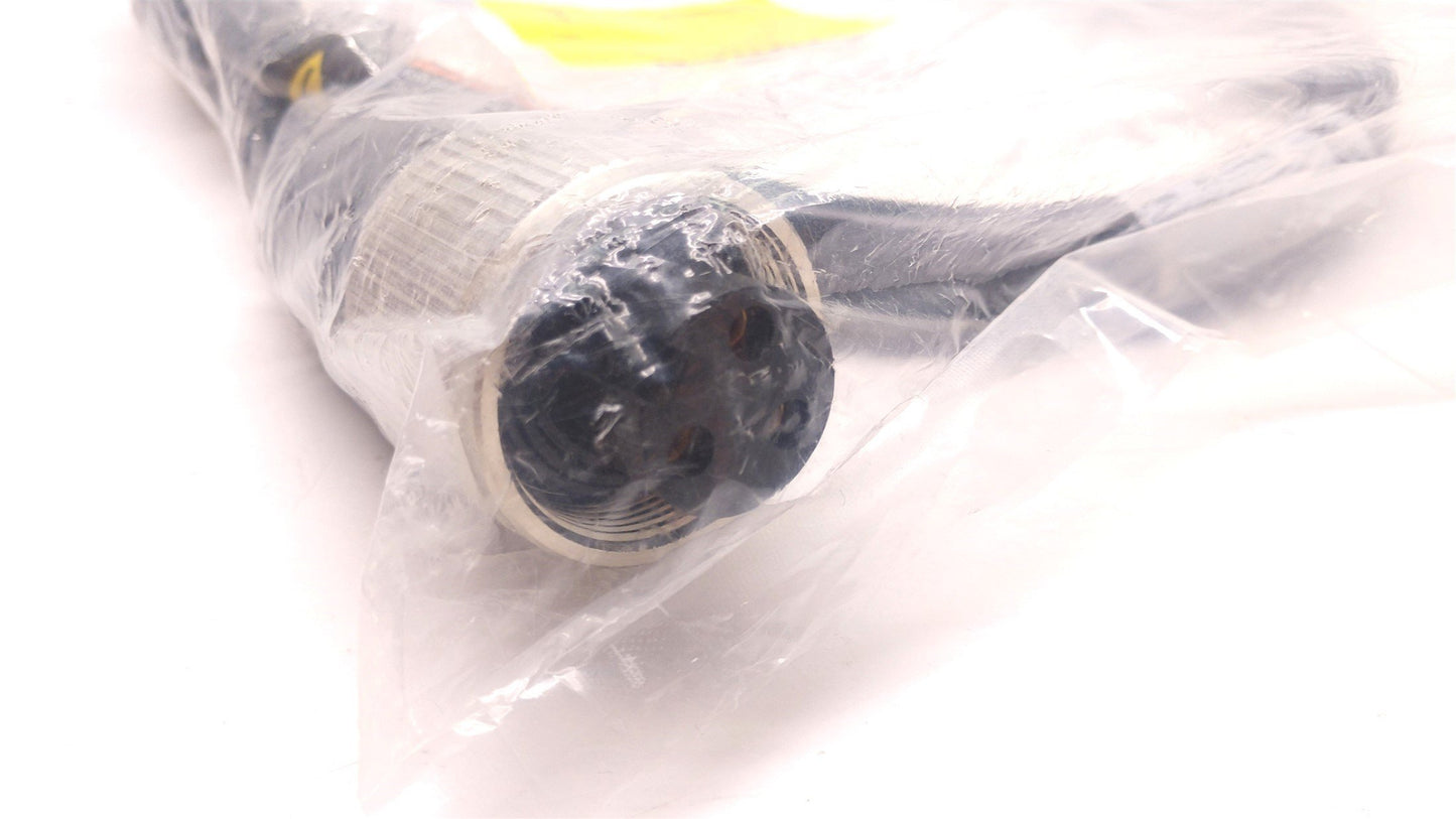 New Turck GSDMGKDM32-1M/U-25532 3x12 AWG Black TPE Cable 3M to 3F Pole Straight